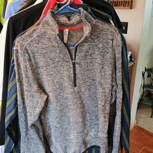 Mondetta Men's Heathered Gray Zip-Up Sweater